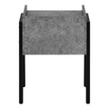 Accent Table, Side, End, Nightstand, Lamp, Living Room, Bedroom, Grey Laminate, Black Metal, Contemporary, Modern Grey Metal