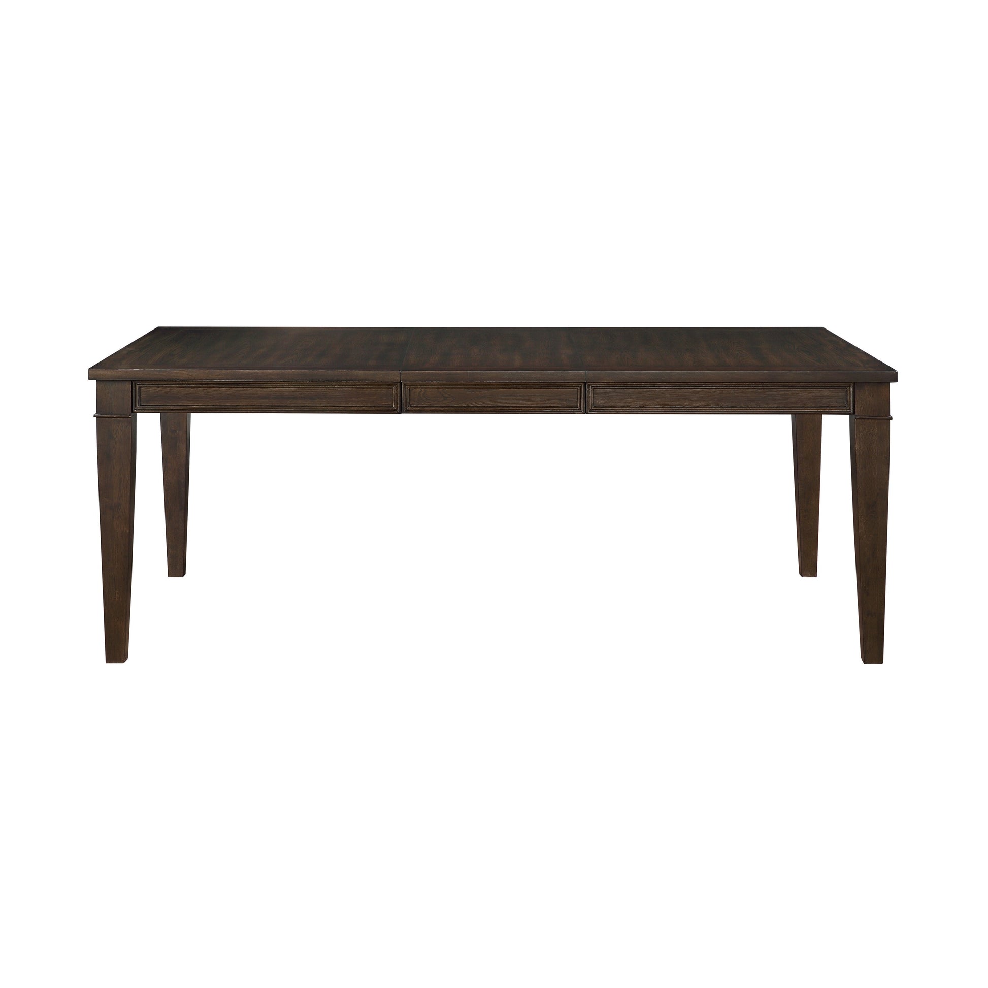 Dark Brown Finish 1Pc Dining Table With Separate Extension Leaf Classic Look Dining Wooden Furniture Dark Brown Seats 6 Dining Room Rectangular Wood