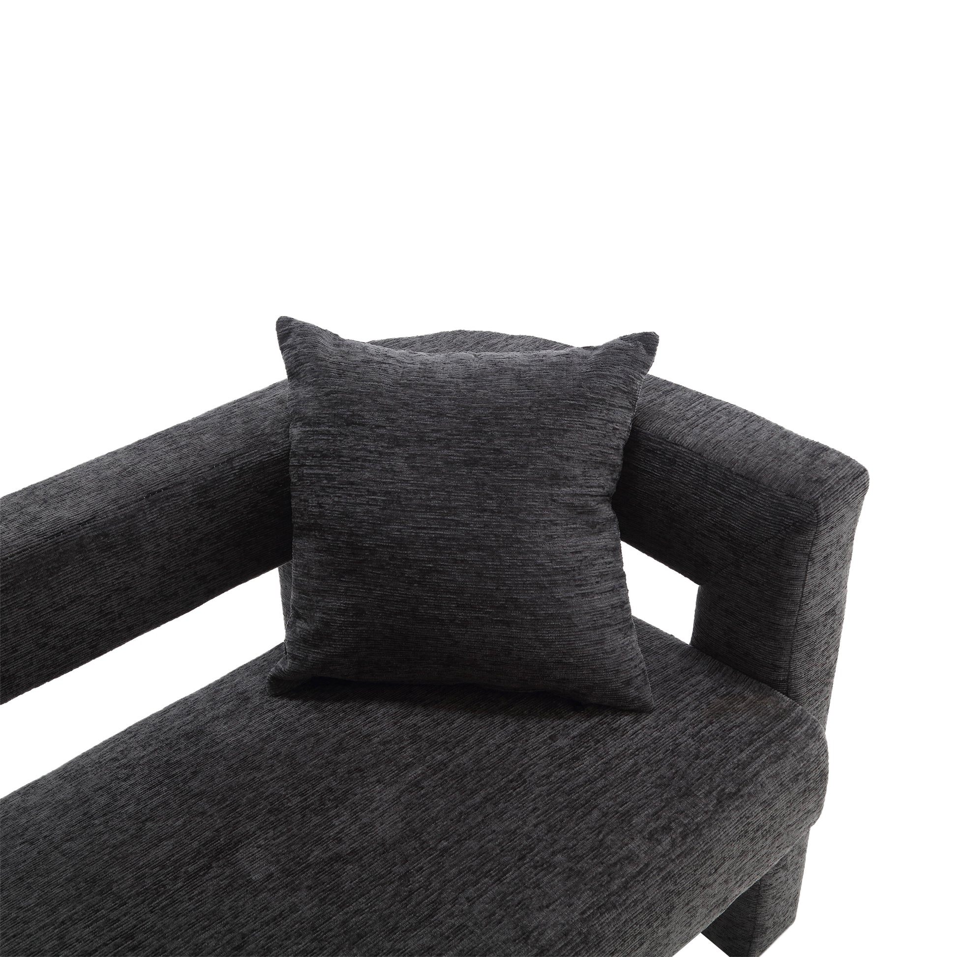 Coolmore Modern Chenille Loveseat Sofacomfy Upholstered 2 Seater Sofa, Small Loveseat Accent Couch For Living Bedroom Leisure Areas Carbon Black Carbon Black Primary Living Space Foam Chenille