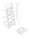 Bookshelf, Bookcase, Etagere, Ladder, 4 Tier, 69