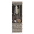 Lisboa 2 Door Armoire Light Gray Light Gray Particle Board