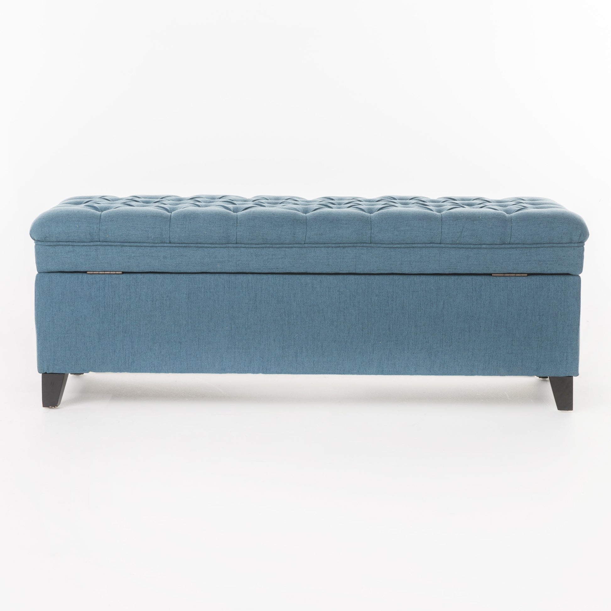 Juliana Storage Ottoman Blue Fabric