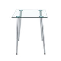 Table Leg For Gt 02, Silver Leg Silver Clear Metal