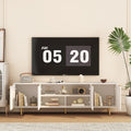 White Modern Tv Stand Fluted 68