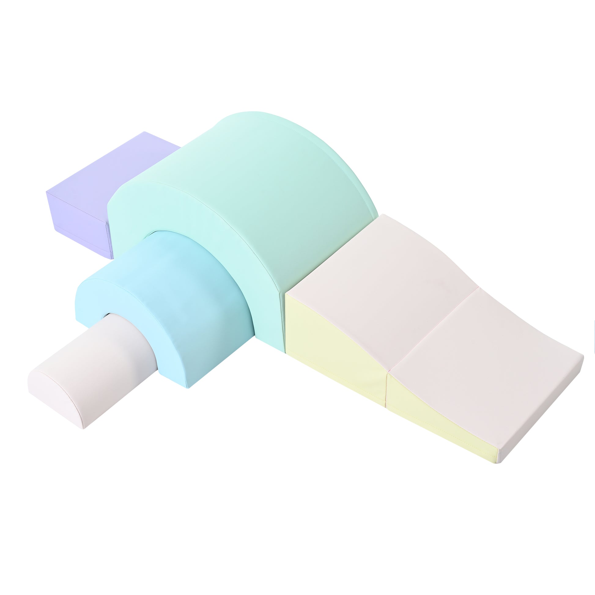 5 Piece Kids Climbing Toys For Toddlers, Foam Climbing Blocks For Babies, Kids Crawling And Climbing Indoor Active Play Structure Colorful Under 50 Lbs Cute Foam 1 To 2 Years Pu Indoor