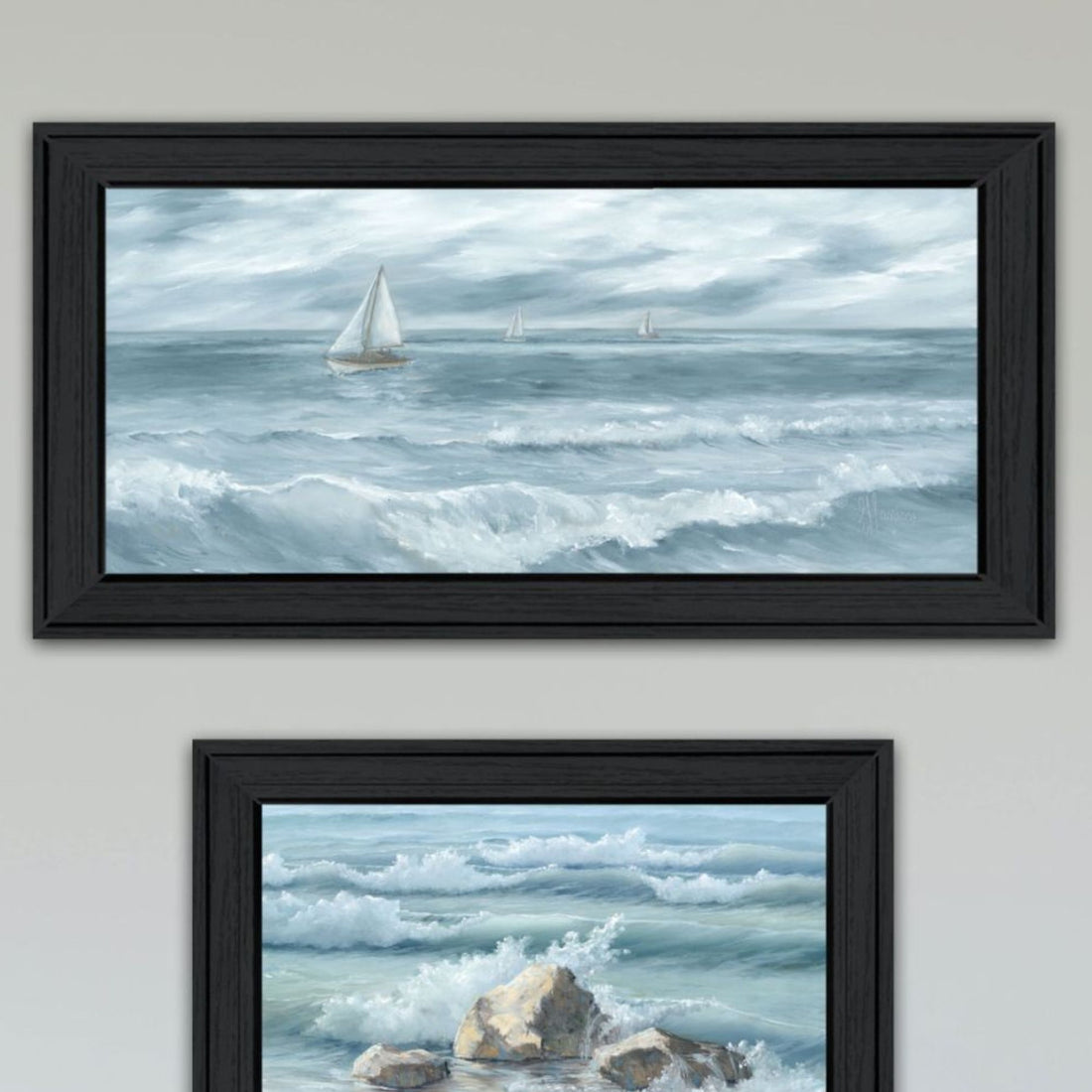 "Steadfast In The Waves" Framed Wall Art For Living Room, Wall Art Print For Home Decor, Bedroom Wall Art By Georgia Janisse Multicolor Wood Paper