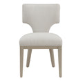 Ivory And Champagne Side Chair With Padded Seat Set Of 2 Solid Champagne,Ivory Dining Room Side Chair Solid Back Set Of 2 Wood Fabric