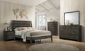 Grey Queen Sleigh Bed Box Spring Required Queen Grey Wood Gray Contemporary Panel Wood