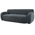 81.5'' Minimalist Curved Upholstered Sofa, 3 Seat Modular Casual Sofa For Living Room, Bedroom, And Apartments Gray Polyester 3 Seat