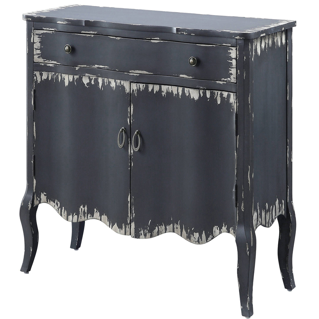 Antique Grey 2 Door Console Table Grey Primary Living Space Pine Rectangular Drawers Rectangular Wood