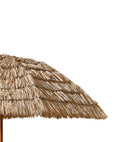 8'Thatch Patio Tiki Umbrella Tropical Palapa Raffia Tiki Hut Hawaiian Hula Beach Umbrella,Straw Umbrella Brown Half Circle No Foundation Needed Manual Garden & Outdoor Beach Year Round Use Gazebos Polyethylene Anchored Oxford Fabric