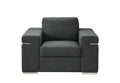 Gianna Black Linen Fabric Arm Chair Black Linen