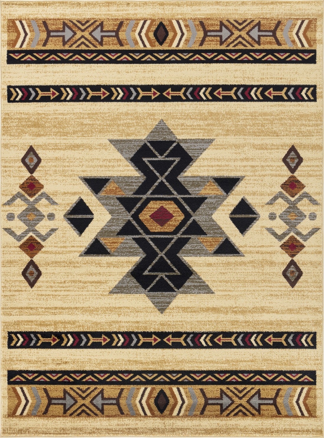Tribes Gc Yls4006 Cream 7 Ft. 10 In. X 10 Ft. 3 In. Southwest Area Rug Cream Polypropylene