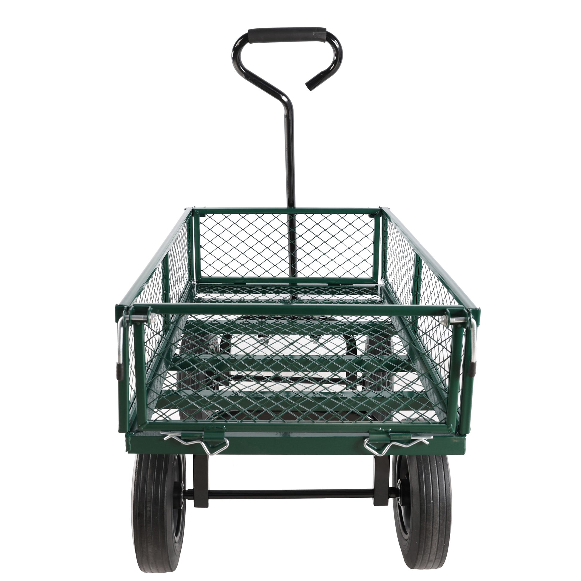 Green Solid Wheels Wagon Cart Solid Wheels Tools Cart Wagon Cart Garden Cart Trucks Make It Easier To Transport Firewood Green Metal