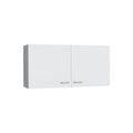 Napoles Wall Cabinet, Two Shelves, Double Door White Wall Mounted 1 2 Shelves White Kitchen Wall Mounted Particle Board