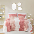 King Cal King Ombre Shaggy Faux Fur Comforter Set King Multicolor Polyester