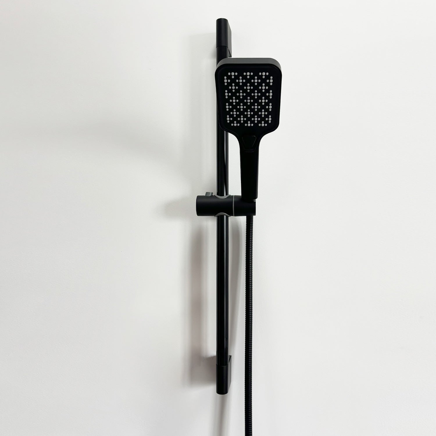 Handheld Shower With Slide Bar And Hose Matte Black Stainless Steel