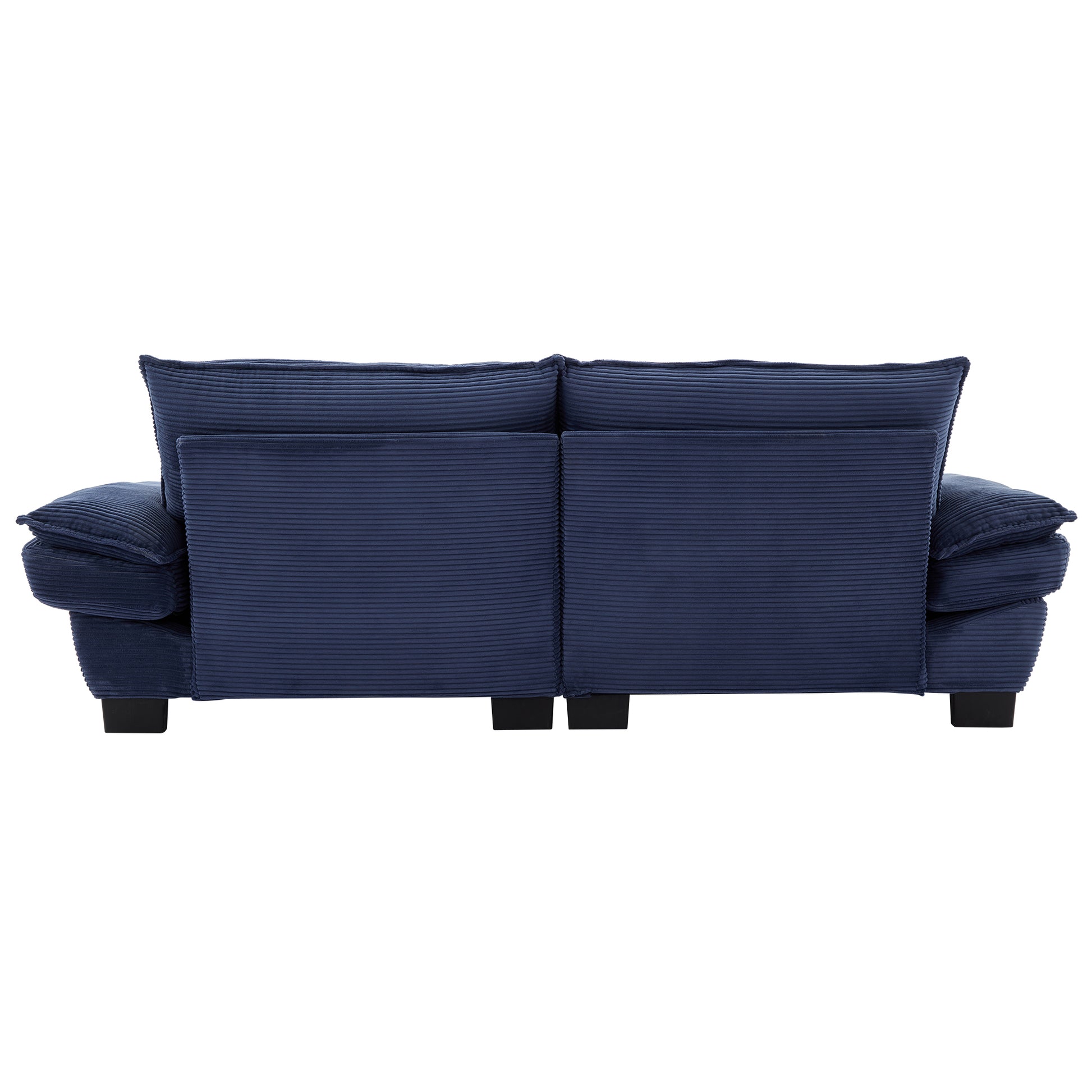 Corduroy Sofa Sleeper Couch Loveseat Sofa With Pillows Comfy Upholstered Deep Seat Sofa For Bedroom,Living Room,Apartment,Office,Dorm Blue Corduroy Blue Foam Upholstered 2 Seat