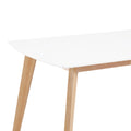 Contemporary Solid Wood Two Tone Dining Table White White Wood