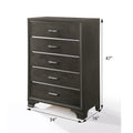 Grey 5 Drawer Chest Grey Bedroom Solid Wood