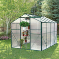 Polycarbonate Greenhouse,6'X 8' Heavy Duty Walk In Plant Garden Greenhouse For Backyard Outdoor Green Aluminum