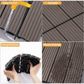 Wood Plastic Composite Deck Tiles Set Of 20, Sustainable Fsc Composite Decking Resist Rust, Water, Weather, Easy To Diy & Maintain, Ideal For Patios, Balconies, Rooftops, Light Coffee Color Light Coffee Wood Plastic