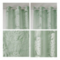 Palm Leaf Burnout Window Sheer Sage Green 50X84