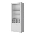 Mia White Bar Cabinet With Wine Storage And Three