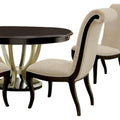 Contemporary Beige Fabric 2Pcs Side Chairs