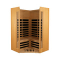 Two Person Hemlock Indoor Far Infrared Sauna Room Natural Wood Metal & Wood