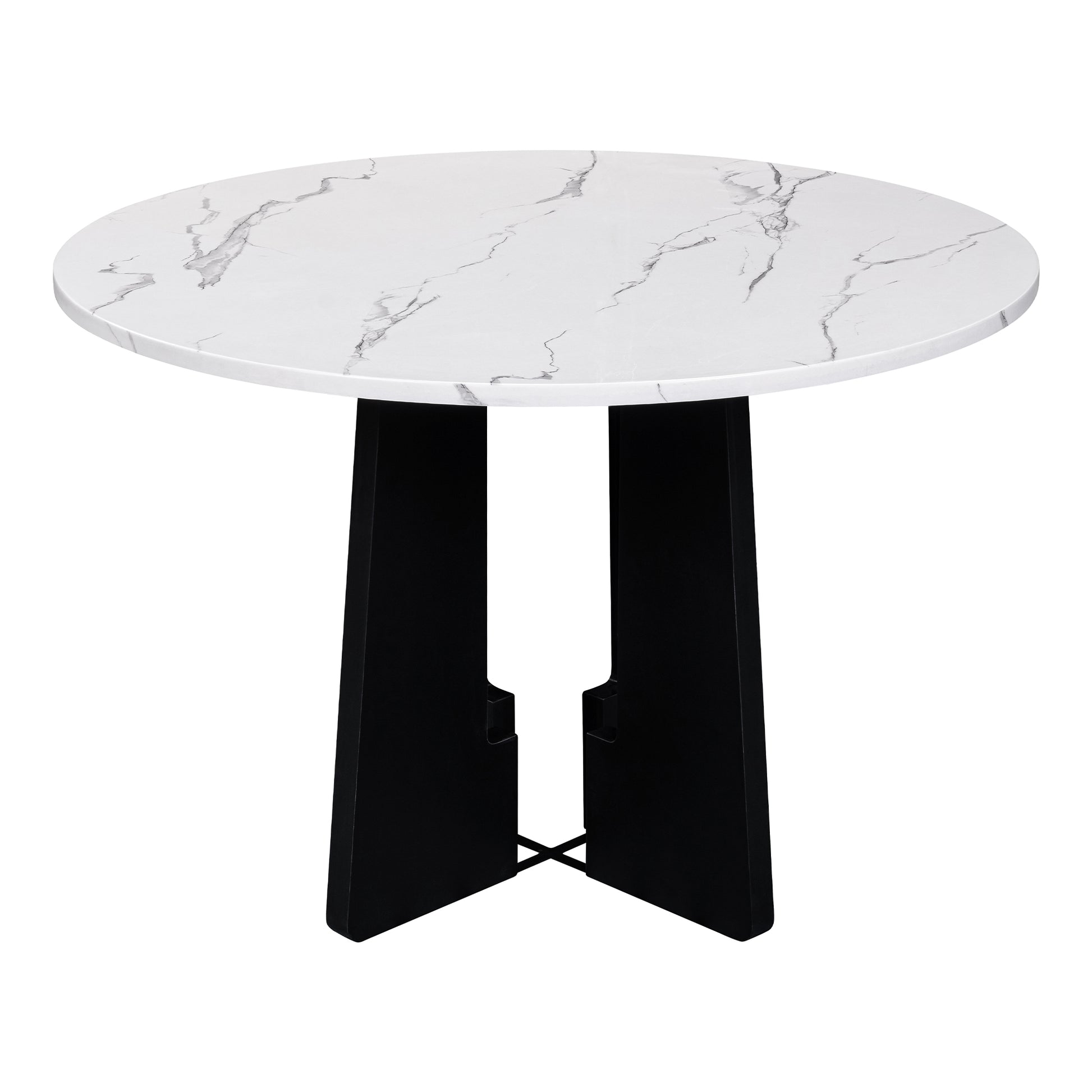 5 Piece Round Dining Table Set, 43 Inch Modern Dining Table And 4 Upholstered Chairs For Dining Room, Kitchen Room, Living Room, Easy Assembly Upholstered Chair White Gray Dining Room American