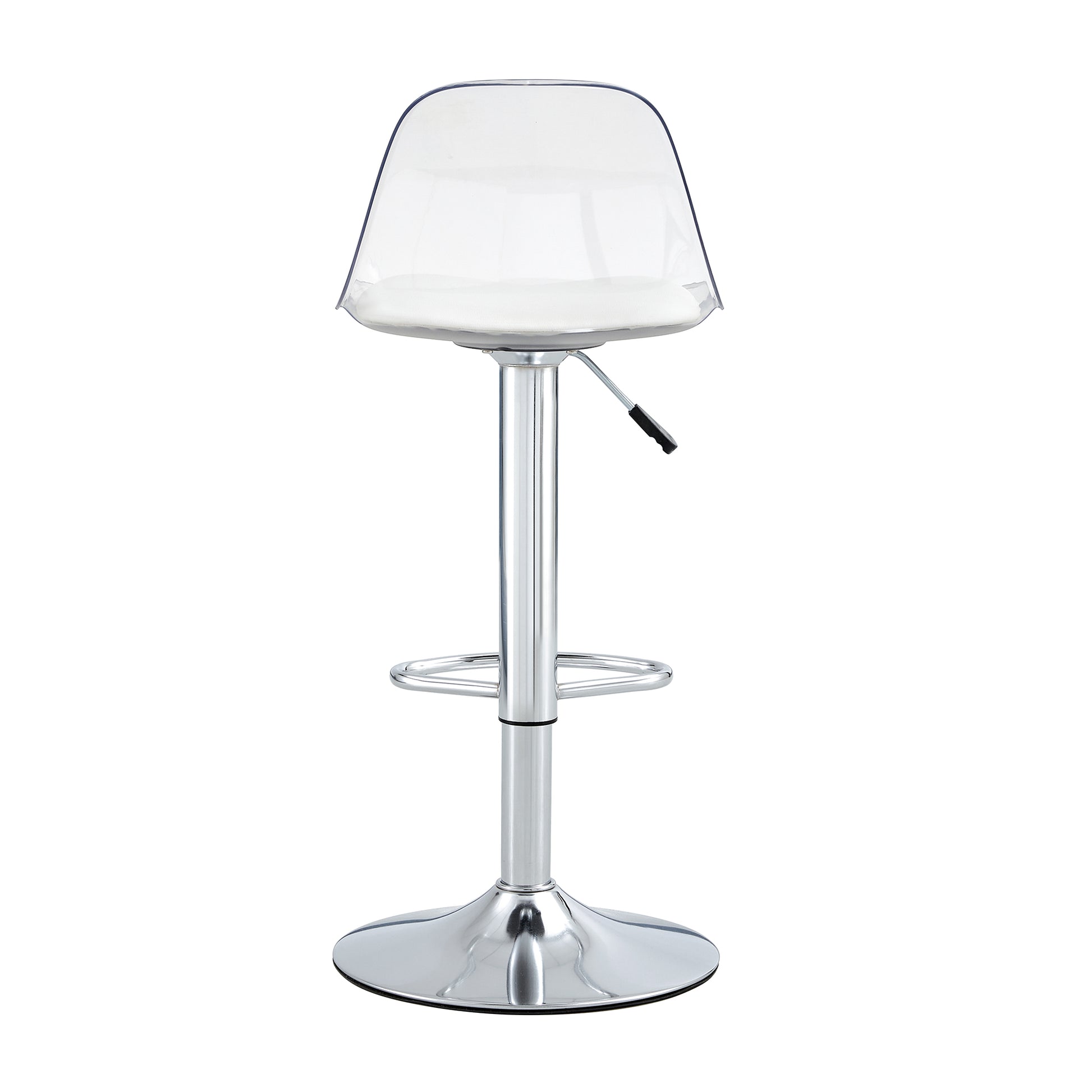 Modern Minimalist Bar Chairs And Bar Stools. Can Rotate 360 And Adjust Lifting. Pet Backrest And Pu Seats. Set Of 2. Suitable For Bars, Restaurants, And Front Desk Cashiers. White Pu