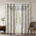 Printed Botanical Blackout Curtain Panel Yellow Polyester