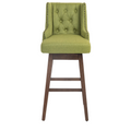 Coolmore Bar Stools Set Of 2 Counter Height Chairs With Footrest For Kitchen, Dining Room And 360 Degree Solid Wood Legs Swivel Bar Stools Set Of 2 Olive Linen Olive Foam Linen