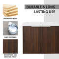 Bathroom Cabinet With Sink,Soft Close Doors,Float Mounting Design,24 Inch For Small Bathroom,24X18 00624Caw Kd Packing California Walnut Bathroom Modern Plywood Plywood