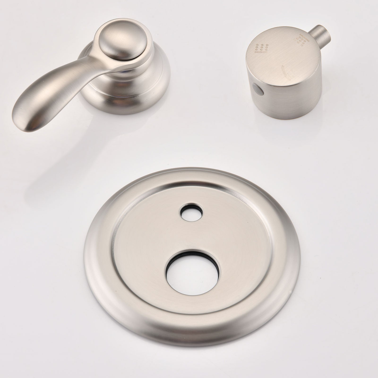 Brushed Nickel Shower System With Handheld And 4 Body Sprays Brushed Nickel Brass