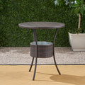 Rattan Counter Table Brown Multi Rattan