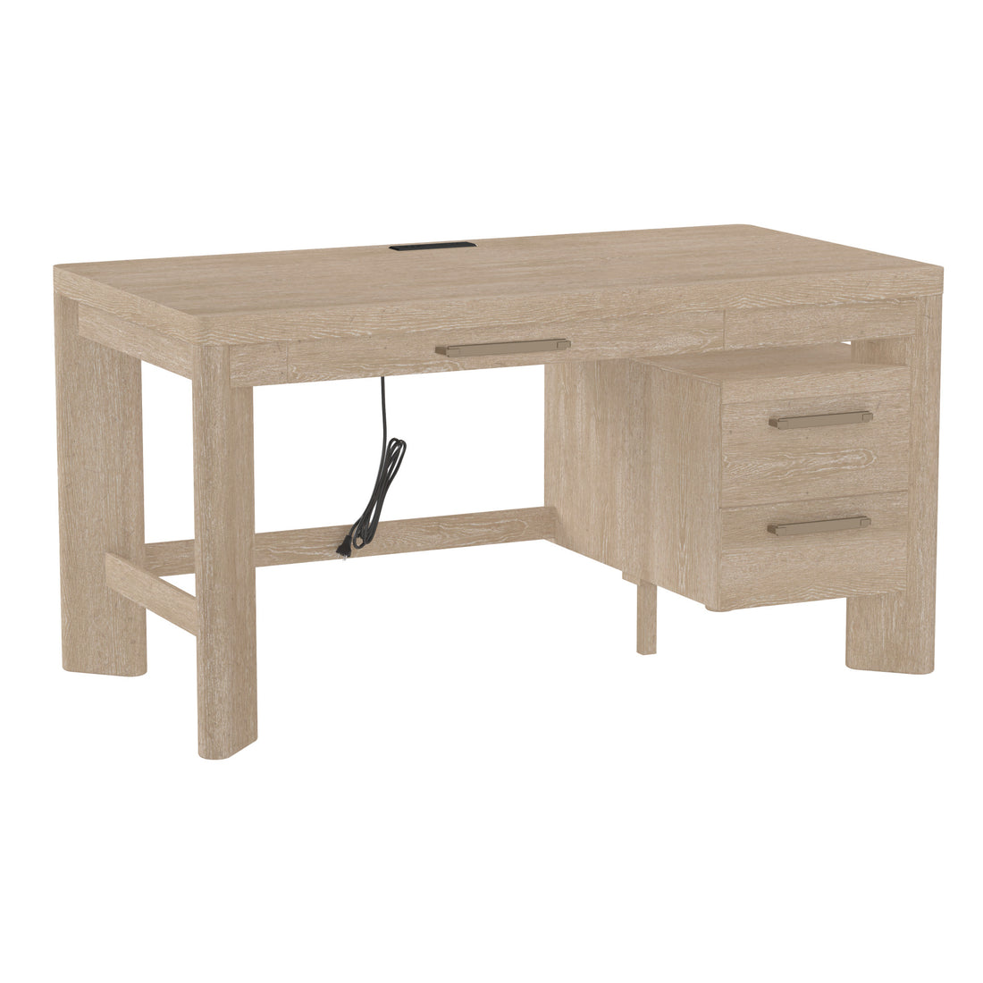 C Tan Desk Tan Solid Wood