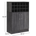 Wine & Bar Cabinet Grey Particle Board