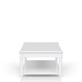 White Finished Cocktail Table With Two Storage Drawers And Casters White Solid Wood Mdf
