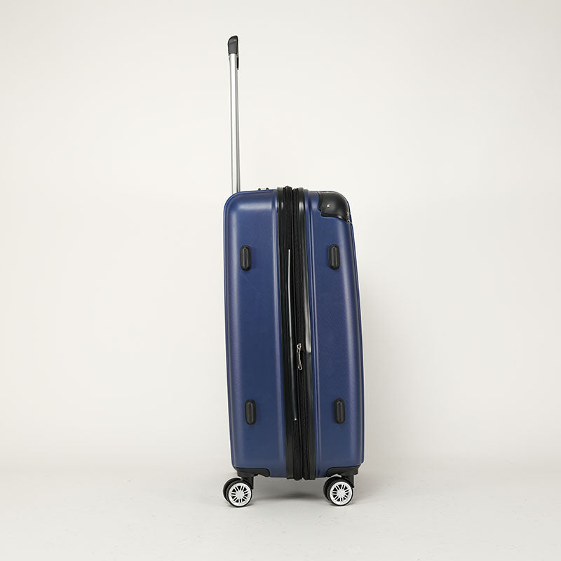 Three Piece Hard Shell Soft Edge Luggage With Rotating Wheels, 360 Degree Rotating Four Wheel Luggage, Lightweight, Suitable For Travel Luggage And Suitcases 20 Inches 26 Inches 30 Inches Blue Abs