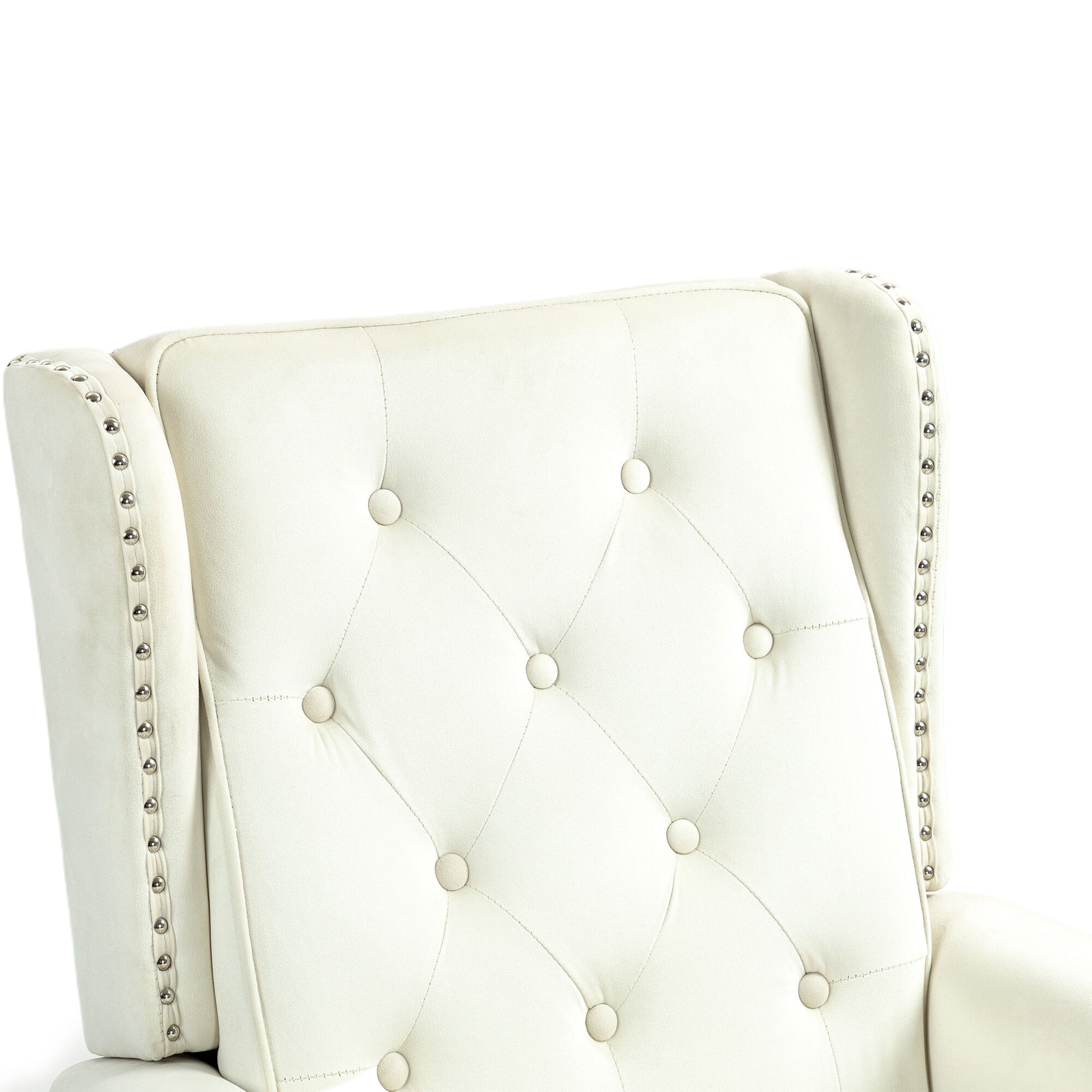 Coolmore Wood Frame Armchair, Modern Accent Chair Lounge Chair With Sturdy Wood Legs For Living Room Bedroom Beige Beige Primary Living Space Foam Velvet