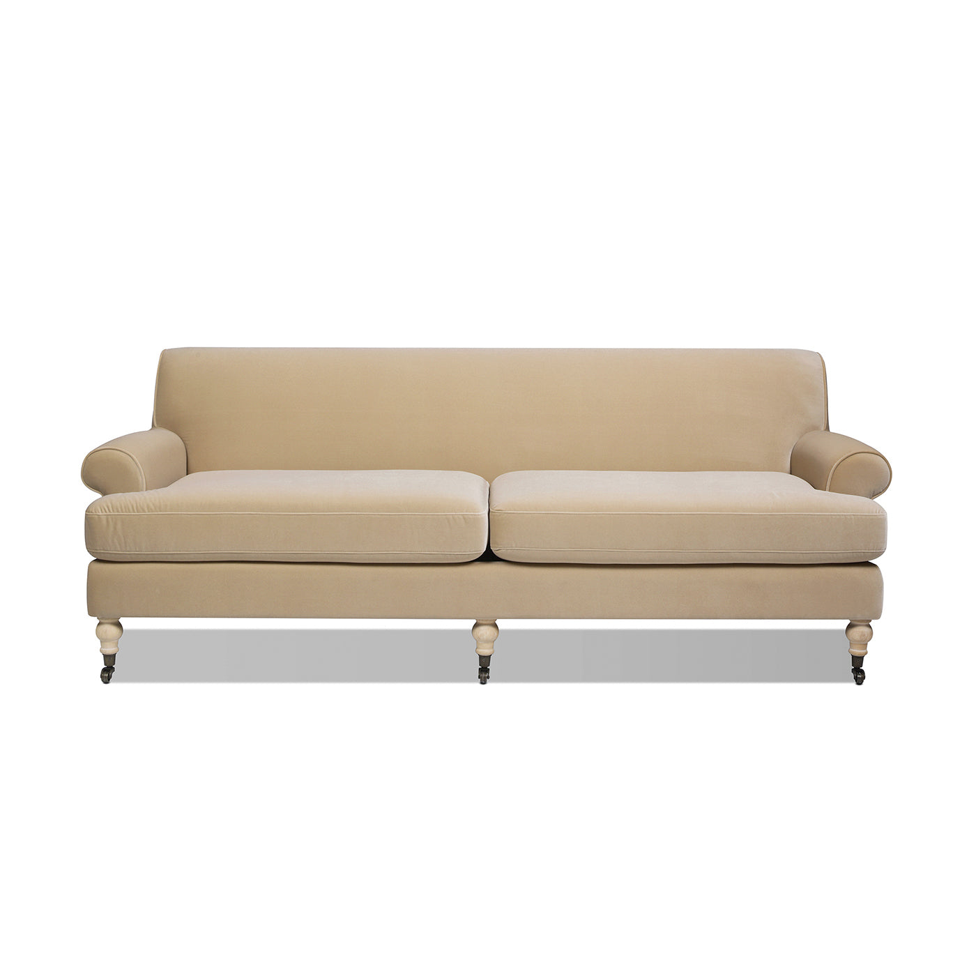 Alana 88" Lawson Two Cushion Tightback Sofa, Fawn Brown Performance Velvet Brown Foam Velvet 2 Seat