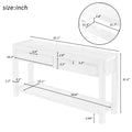 Console Table Entryway Table For Hallway Living Room With 2 Drawers And 1 Shelf Antique Brown Mdf