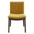 Laura Mid Century Modern Solid Wood Dining Chair Set Of 2 Yellow Solid Wood