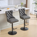 Aged And Retro Pu Swivel Barstools Adjusatble Seat Height From 25 33 Inch, Modern Bar Stools With Backs Comfortable Tufted For Home Pub And Kitchen Island Black,Set Of 2 Black American Design Bar Stools Set Of 2 Foam Pu Leather