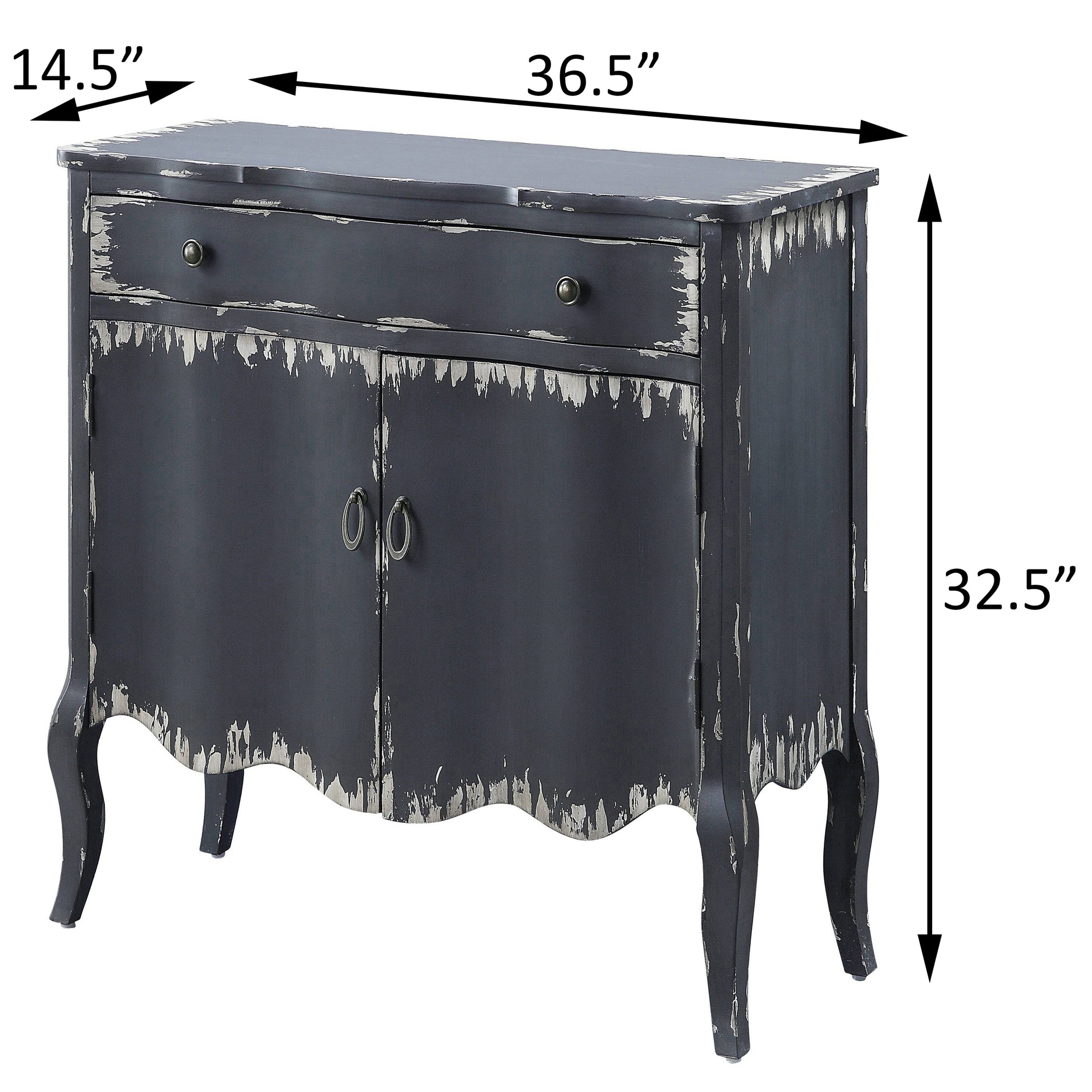 Antique Grey 2 Door Console Table Grey Primary Living Space Pine Rectangular Drawers Rectangular Wood