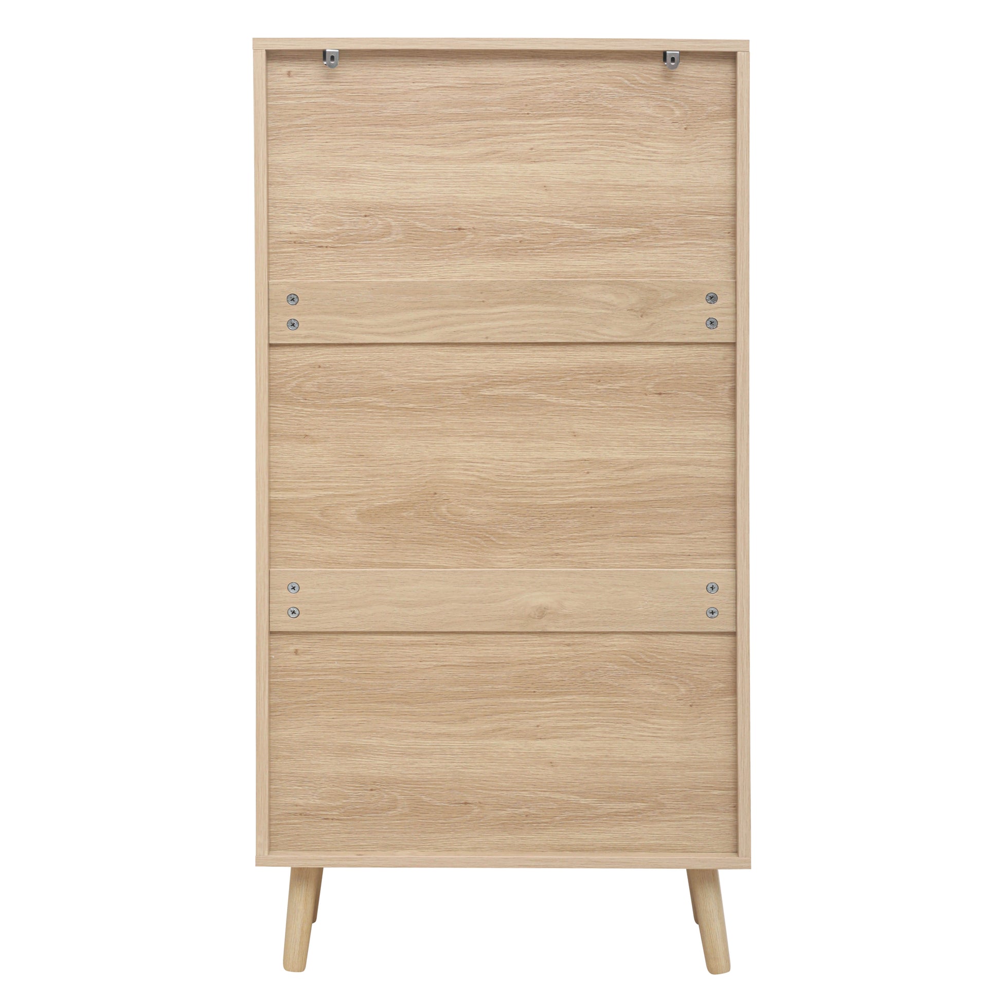 3 Door Shoe Rack, Freestanding Modern Shoe Storage Cabinet, For Entryway Natural Mdf