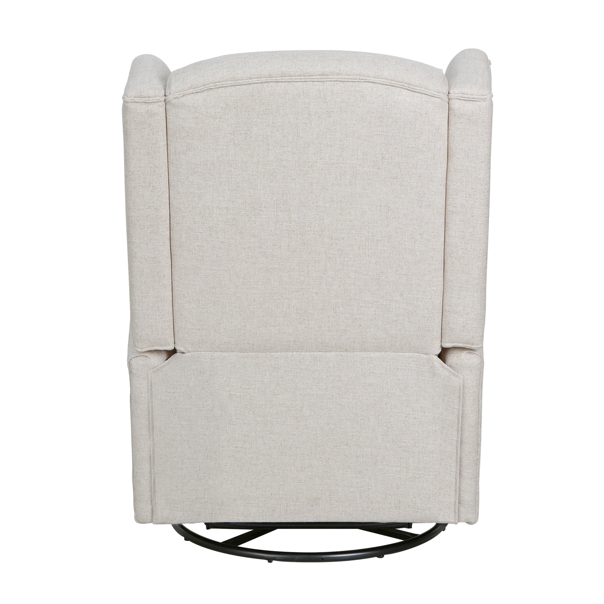 Hemingway Wingback Recliner In Canvas Beige Fabric