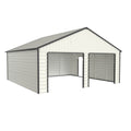 23Ft X 22Ft Double Garage Metal Shed With Side Entry Door,Can Storage Power Tools, Motorized Machinery, Farm Equipment, Pick Up Truck Cream Garden & Outdoor Metal